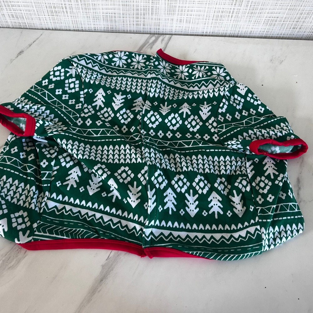 Christmas Holiday Pet Costume Pajamas Size XL Christmas Design Red Green BxN - Picture 5 of 5